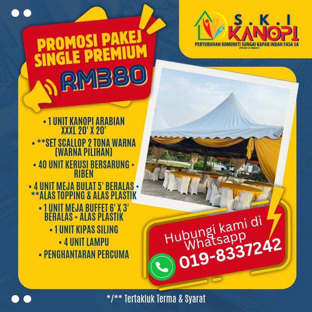 Kanopi Arabian 20x20 untuk majlis