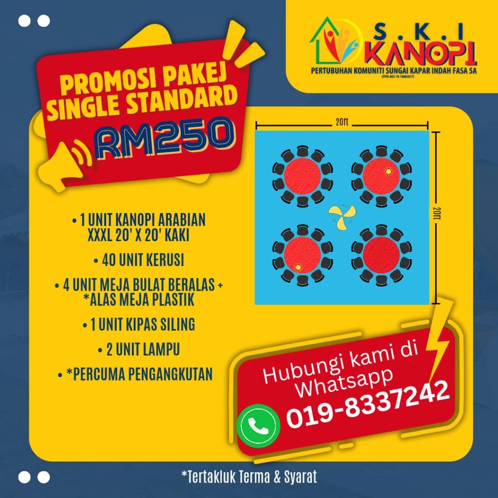 Kanopi Arabian 20x20 untuk majlis